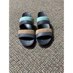 LOGO by Lori Goldstein Annie Womens Slide Black Slip On Shoes Size 8M Sandals